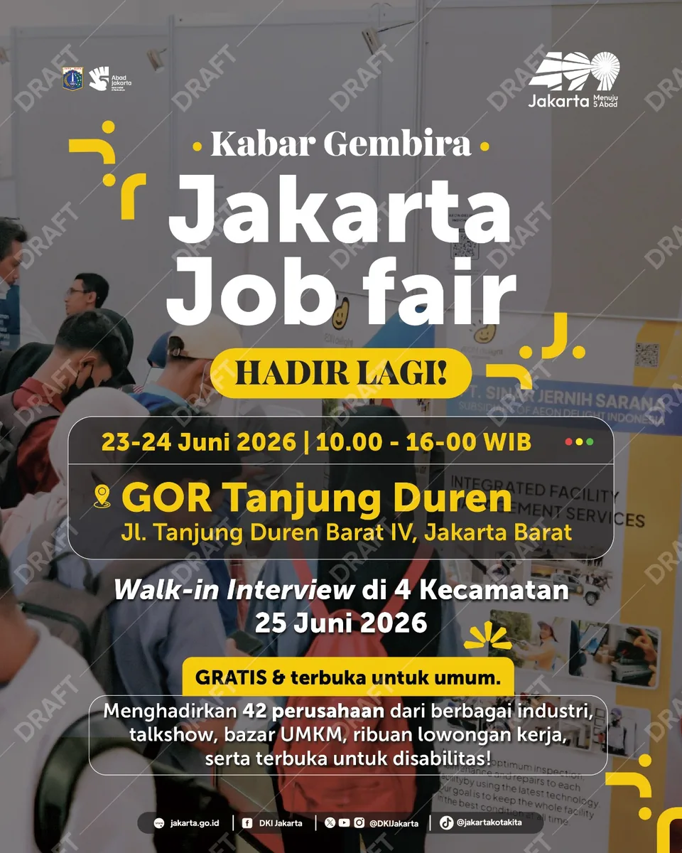 Job Fair Kabupaten Nagan Raya 2026 (Suku Dinas TKTE Wilayah Kabupaten Nagan Raya Barat) : 23-24 Juni 2026