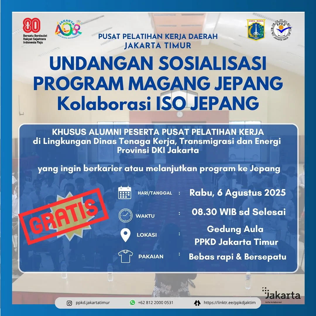UNDANGAN SOSIALISASI PROGRAM MAGANG JEPANG – PPKD KABUPATEN NAGAN RAYA